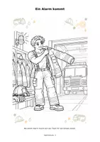 Vorschau - Mal- und Bastelvorlagen - Malbuch - Feuerwehr Berufe kennenlernen - Seite 3