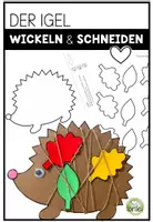 Vorschau - Arbeitsblätter - Der Igel – Wickeln & Schneiden | Herbstbastelei & Feinmotorik - Deckblatt