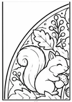 Vorschau - Mal- und Bastelvorlagen - Herbstbild A4 Puzzle - Seite 1