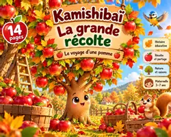 Aperçu - Cartes / Images - Kamishibaï | La grande récolte | Le voyage d'une pomme - Page de couverture