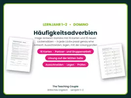 Vorschau - Arbeitsblätter - Häufigkeitsadverbien – Domino Englisch - Deckblatt