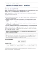 Vorschau - Arbeitsblätter - Häufigkeitsadverbien – Domino Englisch - Seite 1