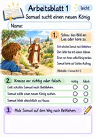 Vorschau - Arbeitsblätter - Mut und Vertrauen im Alten Testament Klasse 1 | Materialpaket | 20 PDFs mit 200 Arbeitsblättern - Seite 2