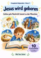 Vorschau - Arbeitsblätter - Jesus begegnen – Geburt, Taufe und Heilungen Klasse 1 | Materialpaket | 20 PDFs mit 200 Arbeitsblättern - Seite 1