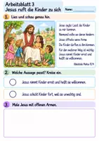Vorschau - Arbeitsblätter - Jesus und die Kinder | Religion Klasse 2 Arbeitsblätter | Evangelische Religionslehre | 10 Arbeitsblätter als PDF - Seite 3