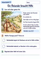 Vorschau - Arbeitsblätter - Der barmherzige Samariter | Religion Klasse 2 Arbeitsblätter | Evangelische Religionslehre | 10 Arbeitsblätter als PDF - Seite 3