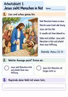 Vorschau - Arbeitsblätter - Jesus hilft und heilt | Religion Klasse 2 Arbeitsblätter | Evangelische Religionslehre | 10 Arbeitsblätter als PDF - Seite 1