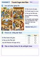 Vorschau - Arbeitsblätter - Jesus hilft und heilt | Religion Klasse 2 Arbeitsblätter | Evangelische Religionslehre | 10 Arbeitsblätter als PDF - Seite 2