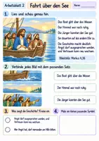 Vorschau - Arbeitsblätter - Jesus stillt den Sturm | Religion Klasse 2 Arbeitsblätter | Evangelische Religionslehre | 10 Arbeitsblätter als PDF - Seite 2