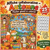 Aperçu - Apprentissages en autonomie - Affiche collaborative automne poster bricolage coloriage activites projet - Page de couverture