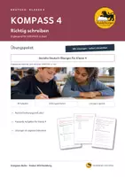 Vorschau - Arbeitsblätter - KOMPASS 4 Deutsch: Richtig schreiben – prüfungsnahe Rechtschreibübungen mit Lösungen | Klasse 4 - Deckblatt