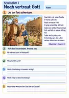 Vorschau - Arbeitsblätter - Noah und Gottes Versprechen | Religion Klasse 3 Arbeitsblätter | Evangelische Religionslehre | 10 Arbeitsblätter als PDF - Seite 1
