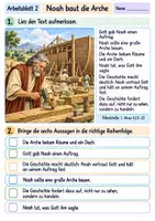 Vorschau - Arbeitsblätter - Noah und Gottes Versprechen | Religion Klasse 3 Arbeitsblätter | Evangelische Religionslehre | 10 Arbeitsblätter als PDF - Seite 2