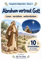 Vorschau - Arbeitsblätter - Abraham vertraut Gott | Religion Klasse 3 Arbeitsblätter | Evangelische Religionslehre | 10 Arbeitsblätter als PDF - Deckblatt