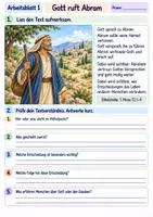 Vorschau - Arbeitsblätter - Abraham vertraut Gott | Religion Klasse 3 Arbeitsblätter | Evangelische Religionslehre | 10 Arbeitsblätter als PDF - Seite 1