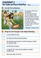 Vorschau - Arbeitsblätter - Mose – Gott führt in die Freiheit | Religion Klasse 3 Arbeitsblätter | Evangelische Religionslehre | 10 Arbeitsblätter als PDF - Seite 2