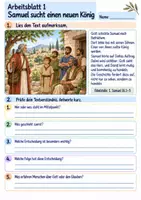 Vorschau - Arbeitsblätter - David – Gott sieht das Herz | Religion Klasse 3 Arbeitsblätter | Evangelische Religionslehre | 10 Arbeitsblätter als PDF - Seite 1