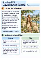 Vorschau - Arbeitsblätter - David – Gott sieht das Herz | Religion Klasse 3 Arbeitsblätter | Evangelische Religionslehre | 10 Arbeitsblätter als PDF - Seite 3