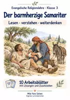 Vorschau - Arbeitsblätter - Der barmherzige Samariter | Religion Klasse 3 Arbeitsblätter | Evangelische Religionslehre | 10 Arbeitsblätter als PDF - Deckblatt