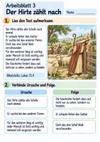 Vorschau - Arbeitsblätter - Das verlorene Schaf | Religion Klasse 3 Arbeitsblätter | Evangelische Religionslehre | 10 Arbeitsblätter als PDF - Seite 3