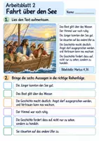 Vorschau - Arbeitsblätter - Jesus stillt den Sturm | Religion Klasse 3 Arbeitsblätter | Evangelische Religionslehre | 10 Arbeitsblätter als PDF - Seite 2
