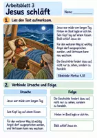 Vorschau - Arbeitsblätter - Jesus stillt den Sturm | Religion Klasse 3 Arbeitsblätter | Evangelische Religionslehre | 10 Arbeitsblätter als PDF - Seite 3