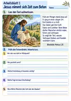 Vorschau - Arbeitsblätter - Beten mit Jesus | Religion Klasse 3 Arbeitsblätter | Evangelische Religionslehre | 10 Arbeitsblätter als PDF - Seite 1