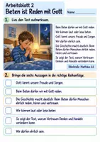 Vorschau - Arbeitsblätter - Beten mit Jesus | Religion Klasse 3 Arbeitsblätter | Evangelische Religionslehre | 10 Arbeitsblätter als PDF - Seite 2