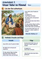 Vorschau - Arbeitsblätter - Beten mit Jesus | Religion Klasse 3 Arbeitsblätter | Evangelische Religionslehre | 10 Arbeitsblätter als PDF - Seite 3