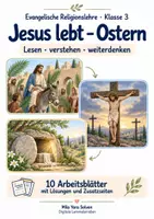 Vorschau - Arbeitsblätter - Jesus lebt – Ostern | Religion Klasse 3 Arbeitsblätter | Evangelische Religionslehre | 10 Arbeitsblätter als PDF - Deckblatt