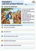 Vorschau - Arbeitsblätter - Miteinander leben wie Jesus | Religion Klasse 3 Arbeitsblätter | Evangelische Religionslehre | 10 Arbeitsblätter als PDF - Seite 1