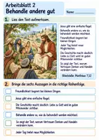 Vorschau - Arbeitsblätter - Miteinander leben wie Jesus | Religion Klasse 3 Arbeitsblätter | Evangelische Religionslehre | 10 Arbeitsblätter als PDF - Seite 2