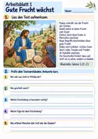Vorschau - Arbeitsblätter - Die Frucht des Geistes | Religion Klasse 3 Arbeitsblätter | Evangelische Religionslehre | 10 Arbeitsblätter als PDF - Seite 1