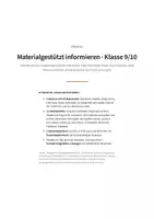 Vorschau - Unterrichtsreihen - Materialgestütztes Schreiben informierender Texte Klasse 9/10 – Reihe, Arbeiten - Seite 1