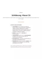 Vorschau - Unterrichtsreihen - Schilderung Klasse 7/8 – Unterrichtsreihe, Klassenarbeiten, Lösungen - Seite 1
