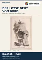 Vorschau - Klassenarbeiten - Klausur Bismarcks Entlassung 1890 – Der Lotse geht von Bord | Oberstufe + EWH (Word) - Deckblatt