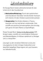 Vorschau - Arbeitsblätter - Escape Room - Sicher im Straßenverkehr (Fahrradführerschein) - Seite 1