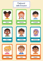 anteprima - Flashcard - Flashcard delle Emozioni + 5 attività. 9 carte illustrate per riconoscere le emozioni e dare loro un nome, per BES, DSA e autismo - Pagina di copertina