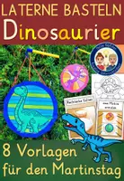 Vorschau - Stundenentwürfe - Laterne basteln Klasse 1-4 Grundschule Dinosaurier - Deckblatt