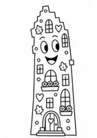 Vorschau - Mal- und Bastelvorlagen - Fensterdeko Herbst James Rizzi Herbststadt Ausmalbild - Seite 3