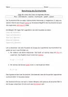 Vorschau - Arbeitsblätter - Durchschnittsberechnung - Merkblatt als Lückentext und Klassenumfrage zur Übung - Seite 1