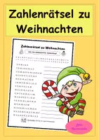 Vorschau - Arbeitsblätter - Zahlenrätsel zu Weihnachten - Knobelspaß für den Deutschunterricht - Deckblatt