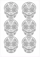 Vorschau - Mal- und Bastelvorlagen - Día de los Muertos – 3D-Anhänger basteln - Seite 3