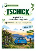 Vorschau - Stundenentwürfe - Tschick Kapitel 30 – Wahrnehmung, Stimmung & Maiks Entwicklung | Klasse 8/9 - Deckblatt