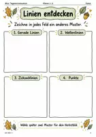 Vorschau - Stundenentwürfe - Herbst-Kunst – Kürbis, Eichel, Blätter & Pilze | Kunst Klasse 1–4 | Zeichnen, Collage & Frottage - Seite 3