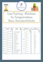Vorschau - Arbeitsblätter - Lesetraining - Blitzlesen - Klasse 1-4 - für Fortgeschrittene - Wortstämme - Deckblatt