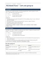 Vorschau - Arbeitsblätter - Merkblatt Futur Englisch will/going to - Seite 1
