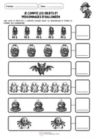 Aperçu - Feuilles d'exercices - Halloween – Je compte les objets et personnages - Page 2