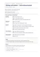Vorschau - Arbeitsblätter - Dialog schreiben Englisch Klasse 6/7 - Seite 1