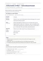 Vorschau - Arbeitsblätter - Informelle E-Mail schreiben Englisch - Seite 1